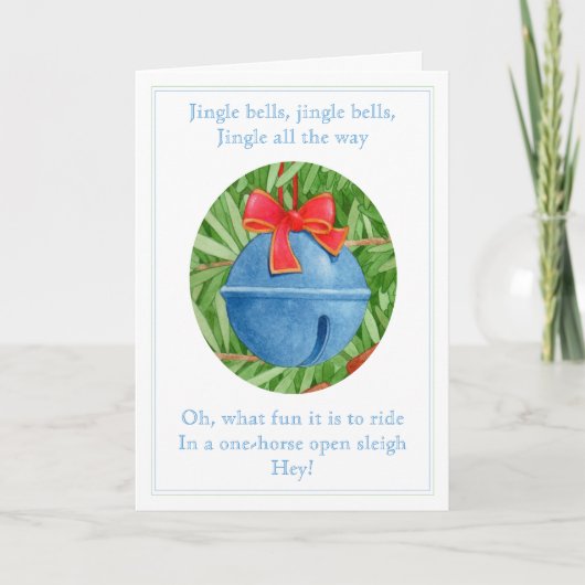 JINGLE BELLS Weihnachtskarte Feiertagskarte (Vorderseite)