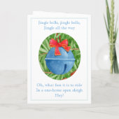 JINGLE BELLS Weihnachtskarte Feiertagskarte (Rückseite)