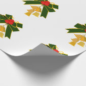 Jingle Bells White Wrapping Paper Geschenkpapier (Ecke)