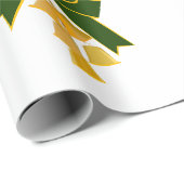 Jingle Bells White Wrapping Paper Geschenkpapier (Rolleneckpunkt)