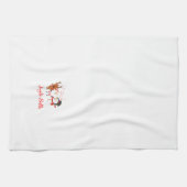 Jingle Bells with Santa, Snowman and Rentier on a Geschirrtuch (Horizontal)