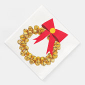 Jingle Bells Wreath Dinner Napkins Serviette (Ecke)
