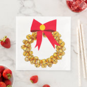 Jingle Bells Wreath Dinner Napkins Serviette (Beispiel)