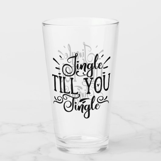 Jingle bis You Tingle | Funny XMAS Drink Spaß Glas (Rückseite)
