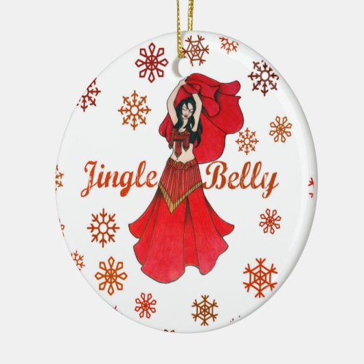 Jingle Bly Dancer Christmas Keramik Ornament (Links)