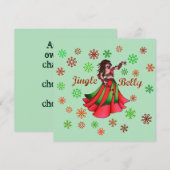 Jingle Bly Dancer Einladung (Vorne/Hinten)