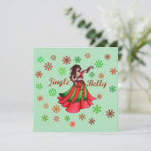 Jingle Bly Dancer Einladung (Stehend Vorderseite)