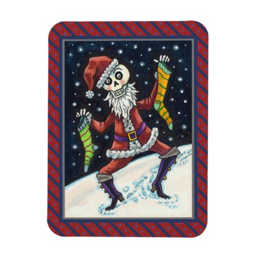 JINGLE BONES SANTA, URLAUB SKELETON & STRUMPFS MAGNET (Vertikal)