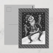 JINGLE BONES SANTA, URLAUB SKELETON & STRUMPFS POSTKARTE (Vorne/Hinten)