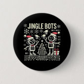 Jingle Bots Festive Holiday Roboter mit Weihnachts Button (Vorderseite)