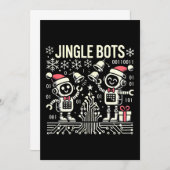 Jingle Bots Festive Holiday Roboter mit Weihnachts Einladung (Vorne/Hinten)