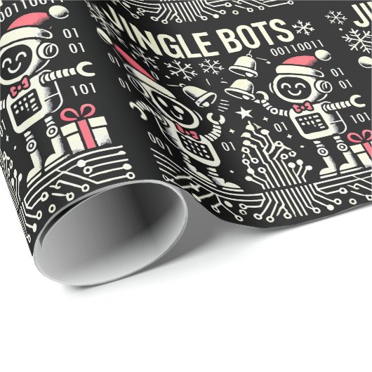 Jingle Bots Festive Holiday Roboter mit Weihnachts Geschenkpapier (Rolleneckpunkt)