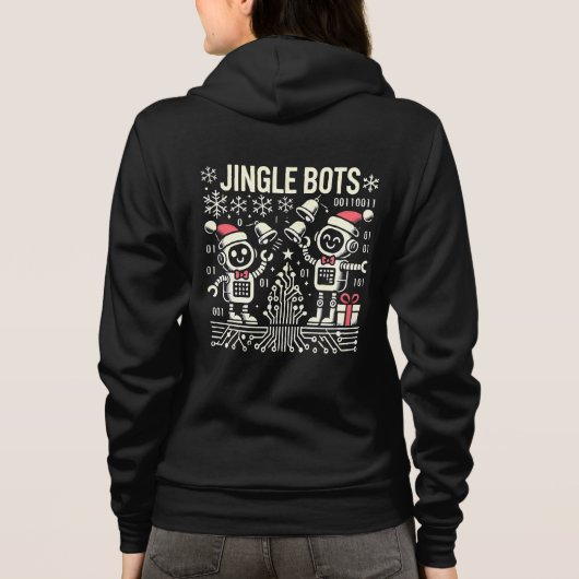 Jingle Bots Festive Holiday Roboter mit Weihnachts Hoodie (Rückseite)