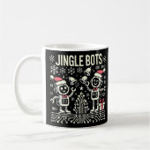 Jingle Bots Festive Holiday Roboter mit Weihnachts Kaffeetasse (Links)