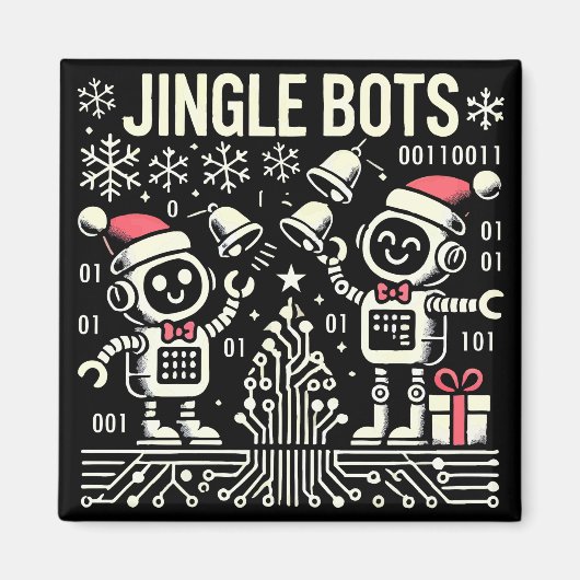 Jingle Bots Festive Holiday Roboter mit Weihnachts Magnet (Vorne)