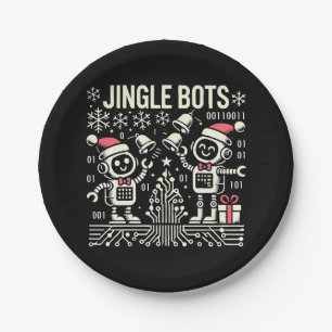 Jingle Bots Festive Holiday Roboter mit Weihnachts Pappteller