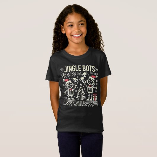 Jingle Bots Festive Holiday Roboter mit Weihnachts T-Shirt (Vorne ganz)