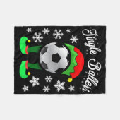 Jingle Byllers Weihnachts-Fußball-Elf  Fleecedecke (Vorderseite (Horizontal))