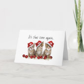 Jingle Cats Meowy Christmas Feiertagskarte (Vorderseite)