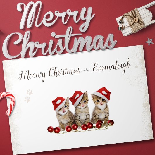Jingle Cats Meowy Christmas Personalisiert Seidenpapier