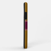 JINGLE Classy Golden Brown Burgundy Red Stripes Case-Mate iPhone Hülle (Hinten/Rechts)
