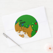 Jingle Claws Christmas Gift Tag Sticker (Umschlag)