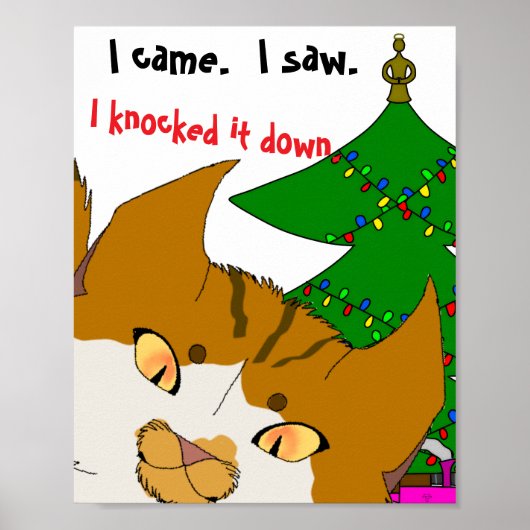 Jingle Claws Christmas Kids Holiday Art Poster (Vorne)