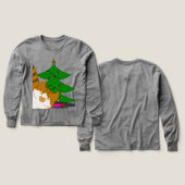 Jingle Claws & Christmas Tree Kids Long Sleeve T (Design Vorder- & Rückseite)