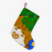 Jingle Claws Custom Holiday Stocking Kleiner Weihnachtsstrumpf (Vorderansicht (hängend))