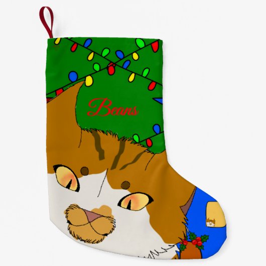 Jingle Claws Custom Holiday Stocking Kleiner Weihnachtsstrumpf (Vorderseite)