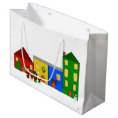 Jingle Claws Holiday Gift Bag Große Geschenktüte (Vorderseite Schrägansicht)