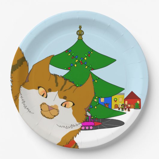 Jingle Claws Holiday Kids Party Paper Plate Pappteller (Vorderseite)