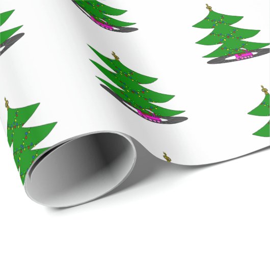 Jingle Claws Holiday Tree Wrapping Paper Geschenkpapier (Rolleneckpunkt)