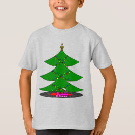 Jingle Claws Whimsical Weihnachtsbaum & Zug T-Shirt