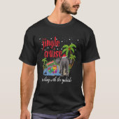 Jingle Cruise Sailing with Yuletide Funny Elep T-Shirt (Vorderseite)