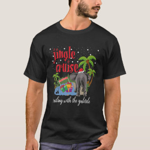 Jingle Cruise Sailing with Yuletide Funny Elep T-Shirt