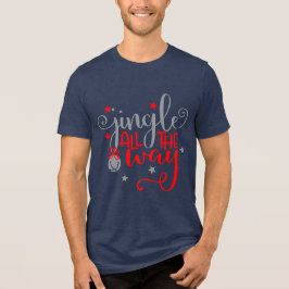 Jingle Den ganzen Weg Weihnachtsglocken Tri-Blend Shirt