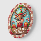 Jingle Der ganze Weg zum fröhlichen Weihnachten de Große Wanduhr (Winkel)