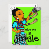 Jingle Dress Dancer "Give Me A Jingle" Postkarte (Vorne/Hinten)