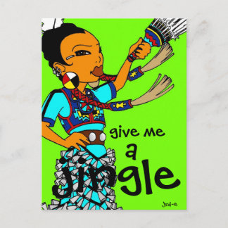 Jingle Dress Dancer "Give Me A Jingle" Postkarte