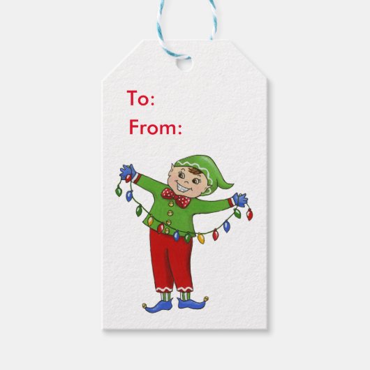 Jingle Elves (Cheery Geschenkanhänger (Vorderseite)