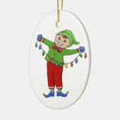 Jingle Elves "Cheery" Keramik Ornament (Links)