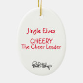 Jingle Elves "Cheery" Keramik Ornament (Hinten)