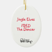 Jingle Elves "Fred" Keramik Ornament (Hinten)
