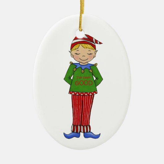 Jingle Elves "Goody" Keramikornament (Vorne)