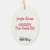 Jingle Elves "Goody" Keramikornament (Hinten)