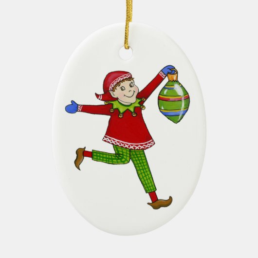 Jingle Elves "Skippy" Keramikornament (Vorne)