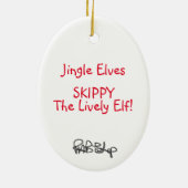 Jingle Elves "Skippy" Keramikornament (Hinten)