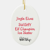 Jingle Elves, "Swishy" Keramikornament (Hinten)