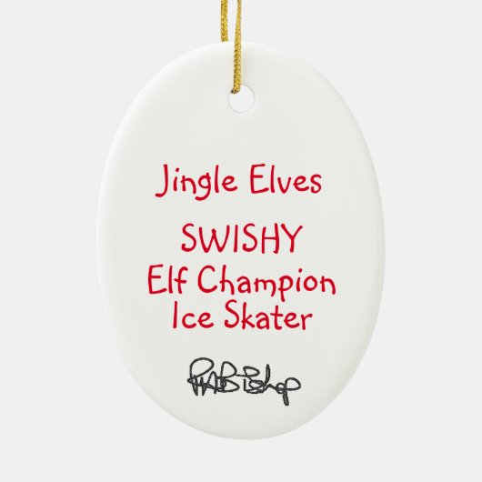 Jingle Elves, "Swishy" Keramikornament (Hinten)